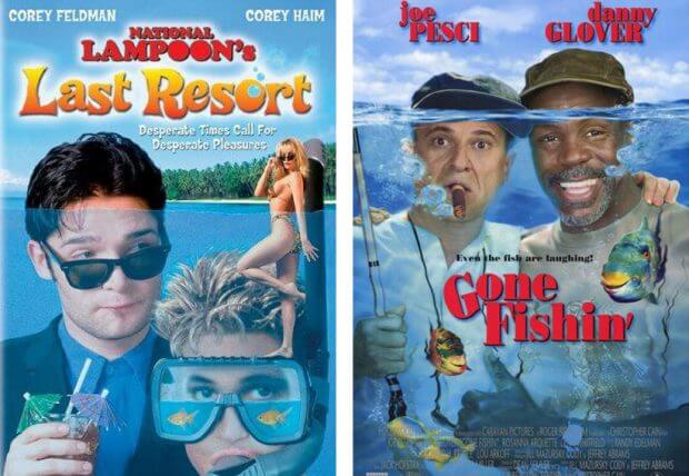 Filmplakate zu „Last Resort“ und „Gone Fishin'“